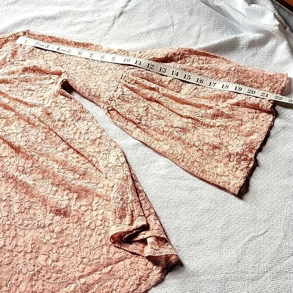 MOSSIMO Supply Co Target Dusty Rose Pink Lace Flowy Top Blouse S Small Mint Cond - Picture 3 of 7